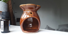 Load image into Gallery viewer, Ceramic earth element oil wax fragrance burners small natural eco-friendly vegan