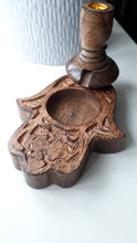 Load image into Gallery viewer, hamsa hand mango wood backflow incense burner