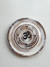 Load image into Gallery viewer, ohm focus worship pray buddha mango wood incense stick cone holder burner