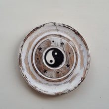 Load image into Gallery viewer, Gemini star sign mango wood incense stick cone holder burner