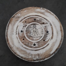 Load image into Gallery viewer, focus worship pray buddha mango wood incense stick cone holder burner