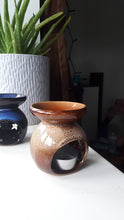 Load image into Gallery viewer, Ceramic ying yang sun star oil wax fragrance burners medium natural eco-friendly vegan 
