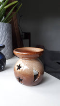 Load image into Gallery viewer, Ceramic ying yang sun star oil wax fragrance burners medium natural eco-friendly vegan 
