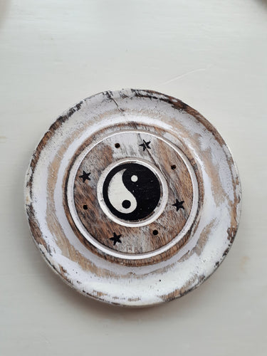 Gemini star sign  mango wood incense stick cone holder burner