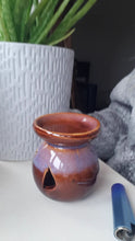 Load image into Gallery viewer, Ceramic ying yang sun star oil wax fragrance burners medium natural eco-friendly vegan 
