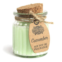 Load image into Gallery viewer, cucumer bamboo soy pot of fragrance soywax candle
