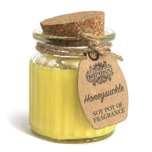 honeysuckle bamboo soy pot of fragrance soywax candle