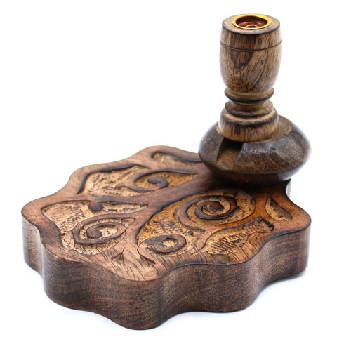 tree of life mango wood backflow incense burner